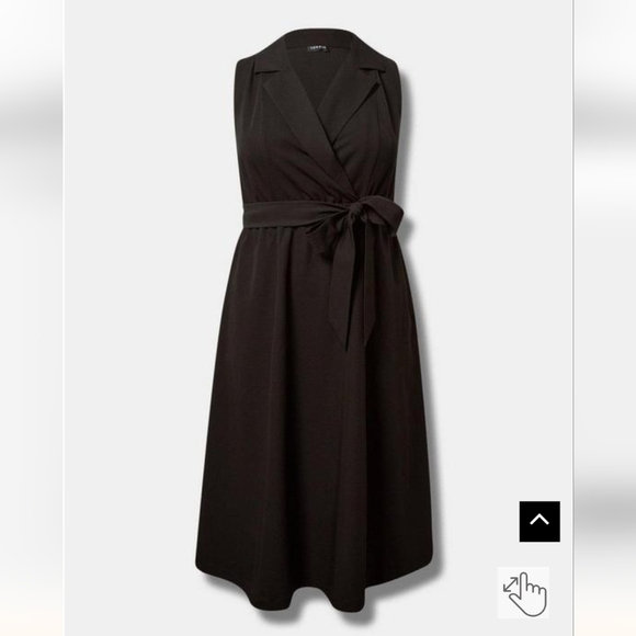 NWT Torrid black Midi Shirtdress with tie waist 0x, 12 - Picture 3 of 17